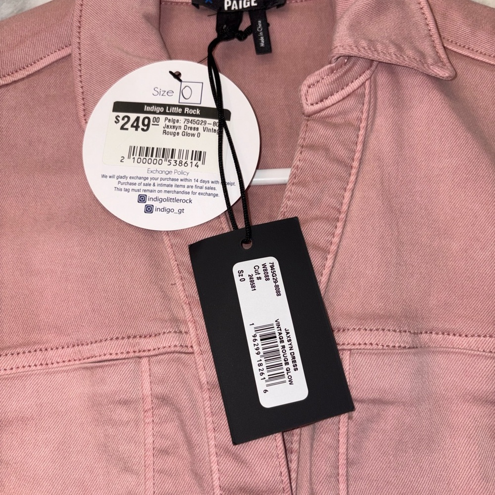 PAIGE Mauve Button-Down Mini Dress - Picture 3 of 4